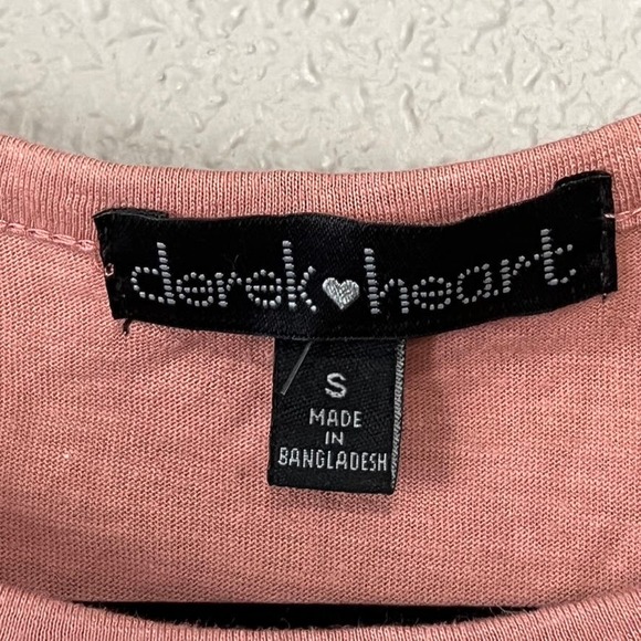 Peplum Crochet Insert Dusty Rose Short Sleeve Womens Small Blouse T-Shirt - Picture 3 of 5